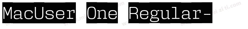 MacUser One Regular字体转换